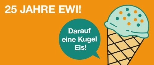 25 Jahre EWI Bolgbeitrag Eisgutschein